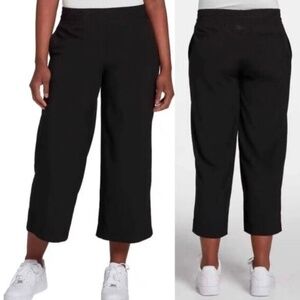 Calia Wide Leg Stretch Black Yoga Capris Athletic Pants S